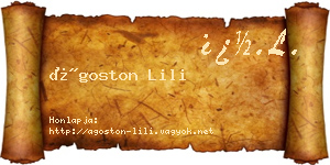 Ágoston Lili névjegykártya